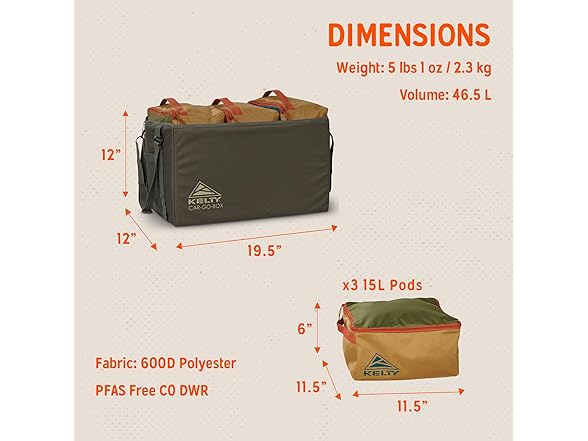 Kelty CARGO Box Camping, Tailgating Organization Kit