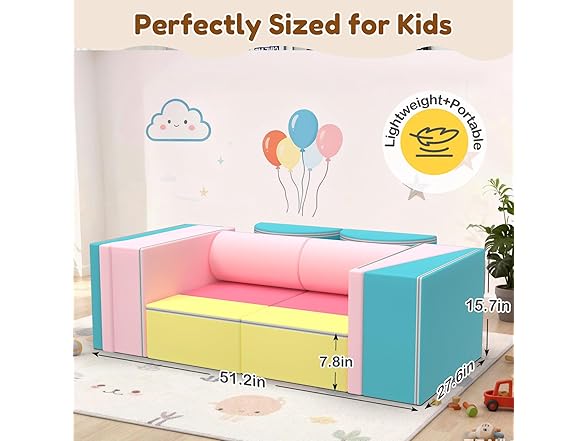 BIERUM BIERUM Kids Couch, 12PCS
