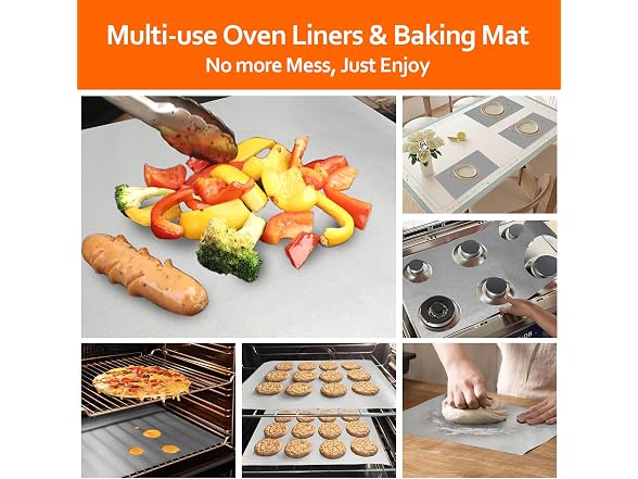 Demiwise 5 Pack Silver Oven Liners
