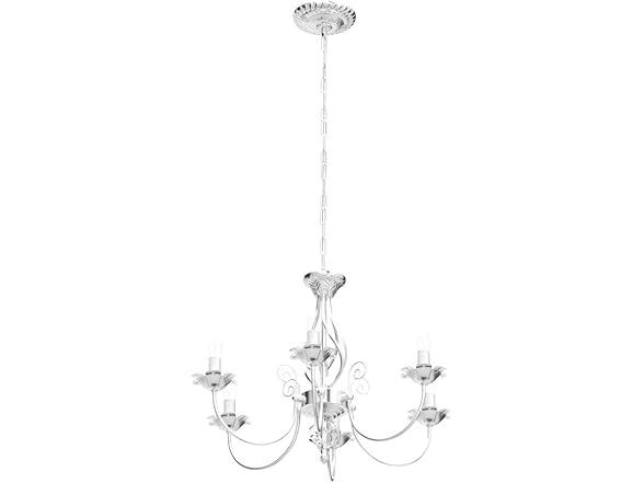 VerRon 6-Light Farmhouse Chandelier, Brushed Nickel