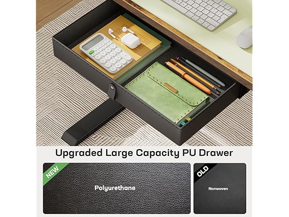 Marsail 48x24 Electric Standing Desk with Drawer