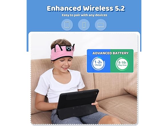 KIDSBAND Cozy Bluetooth Headphones