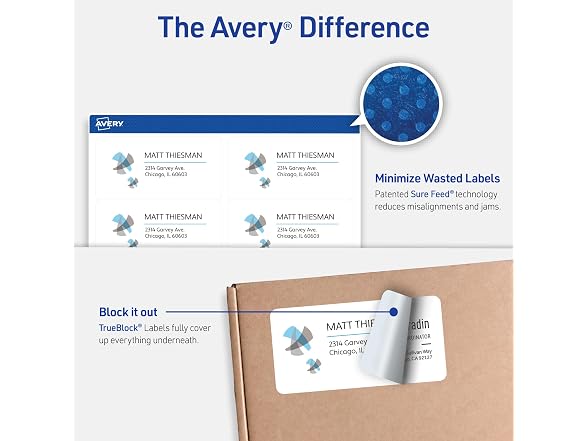 Avery Printable Shipping Labels 2" x 4"