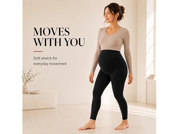 Sunzel Maternity Leggings 28in XL Black