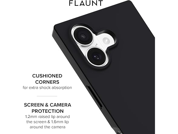 FLAUNT Black Protective Case, iPhone 17