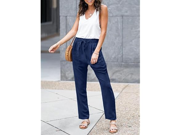 Acelitt Women (M) Spring Fashion Straight Trousers
