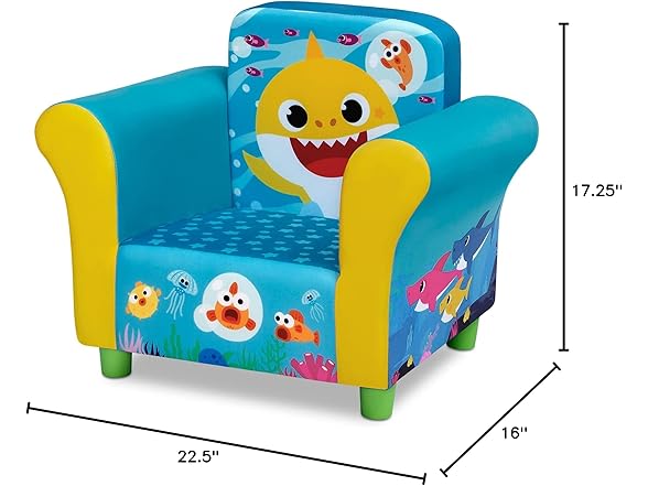 Delta Children Upholstered Chair, Baby Shark