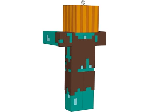 Hallmark Minecraft Drowned w/Pumpkin Ornament