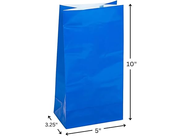 Fun Express Fun Express Vibrant Blue Treat Bags - 5"