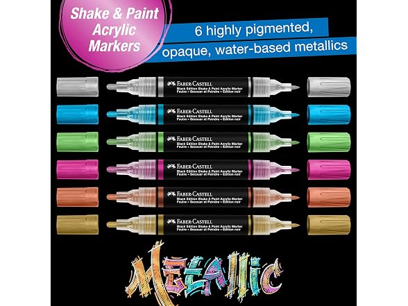 Faber-Castell Shake & Paint Markers: Metallic