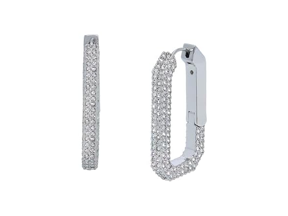 AllSaints Pavé Geometric Link Earrings