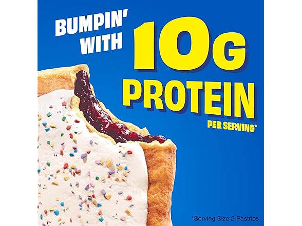 8CT Pop-Tarts Protein Toaster Pastries, Blueberry