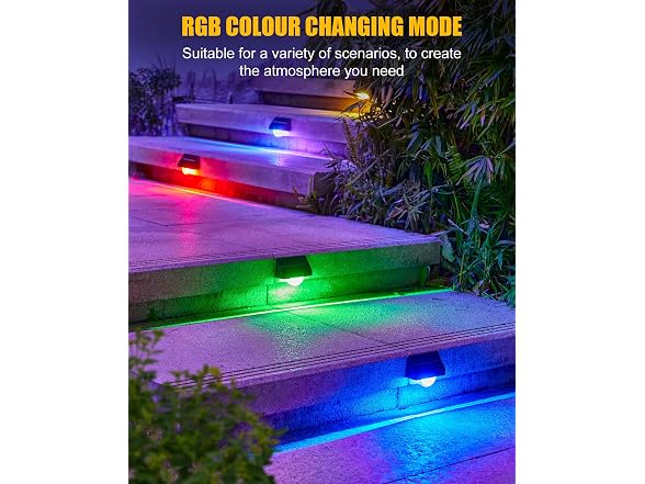 Brightown 4 Pack Solar Step Lights