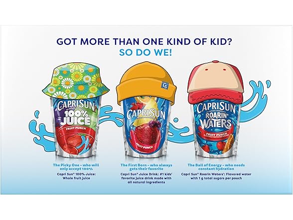 10CT Capri Sun Roarin' Waters Fruit Punch Flavored