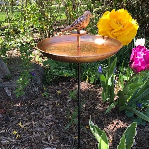 Copper Bird & Butterfly Bird Bath & Water Oasis - Gallery 21