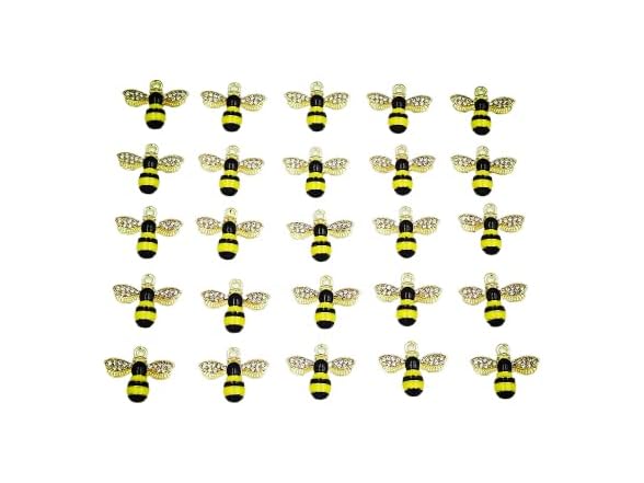FmyZwh Bee Charm Pendants 50 Pieces