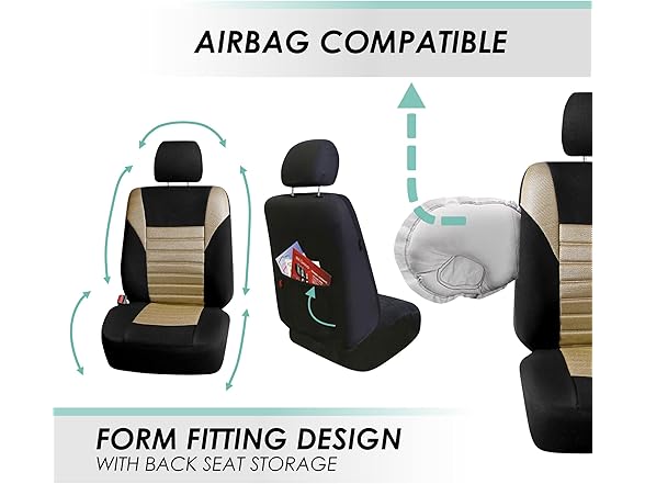 FH Group Car Seat Covers 3D Air Mesh
