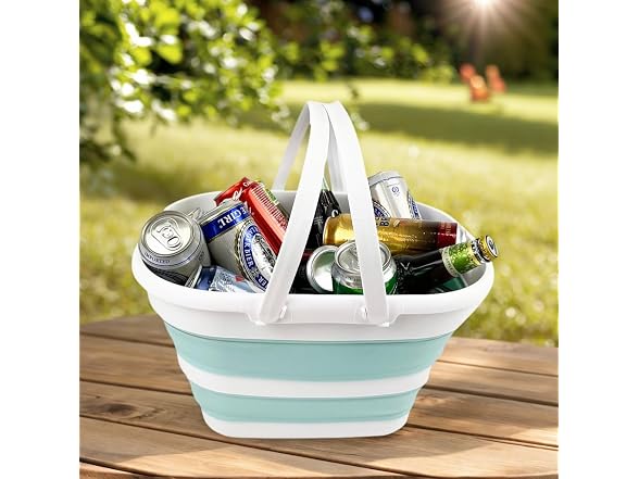 SAMMART Collapsible Tub with Handle 17L