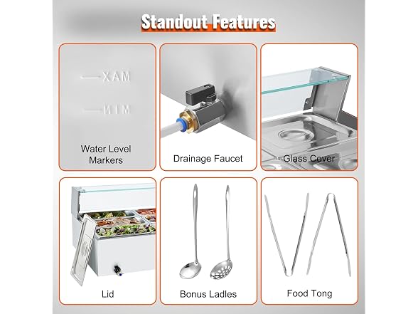 VEVOR 12-Pan Commercial Food Warmer, 12
