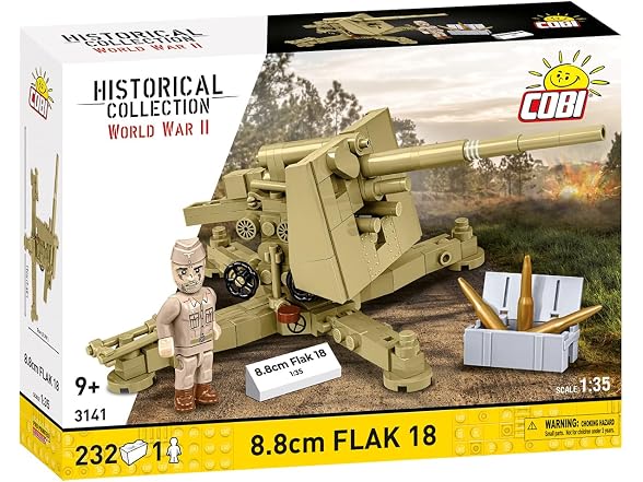 COBI Historical Collection WWII Cannon, 232 Pieces