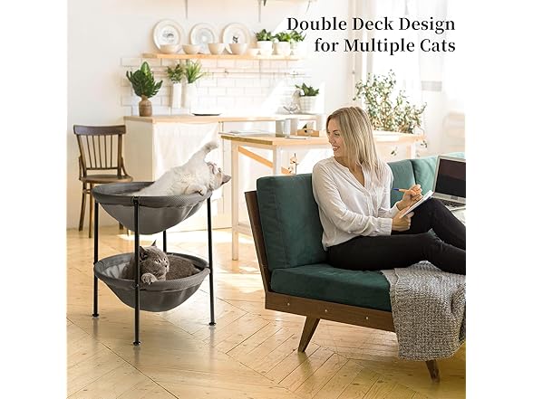 JUNSPOW Double Cat Bed