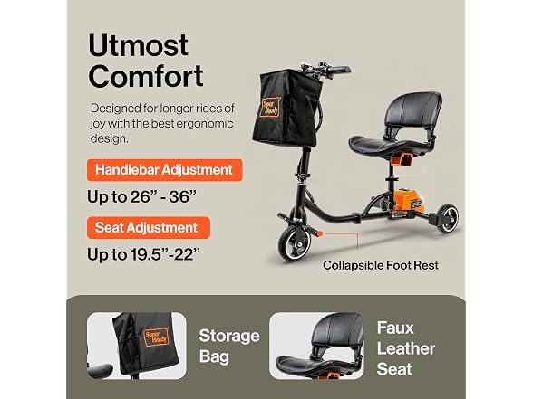 SuperHandy B0F2GKMZBX Passport Mobility Scooter