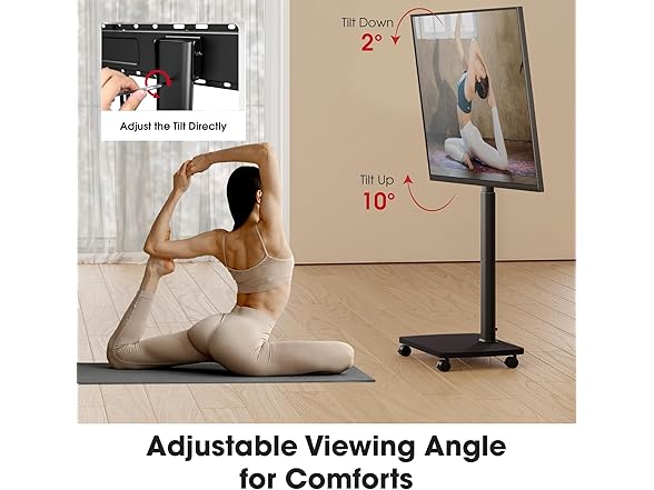 AOKCOS Rolling TV Stand | 43-75"
