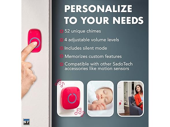 SadoTech Wireless Doorbells for Home, Ap