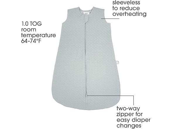 Boppy Baby Sleep Sack 0-6 Months, Gray