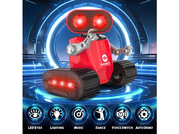 UFLYTOO LA RC Robot Toy w/ LED Eyes Music & Dance