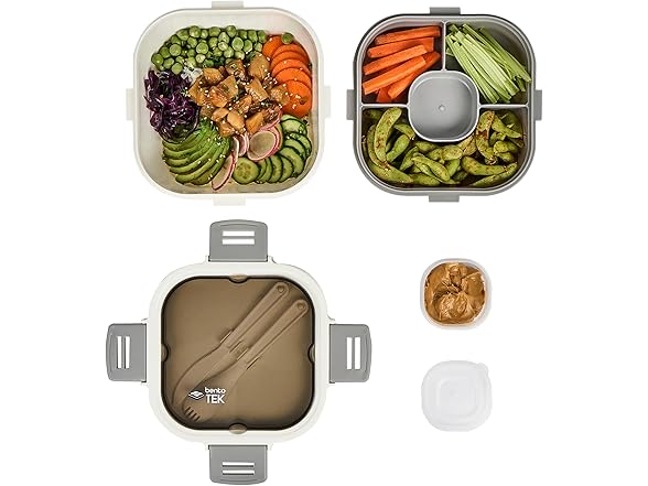 Restaurantware Bento Tek 57.5 Ounce Bento Box