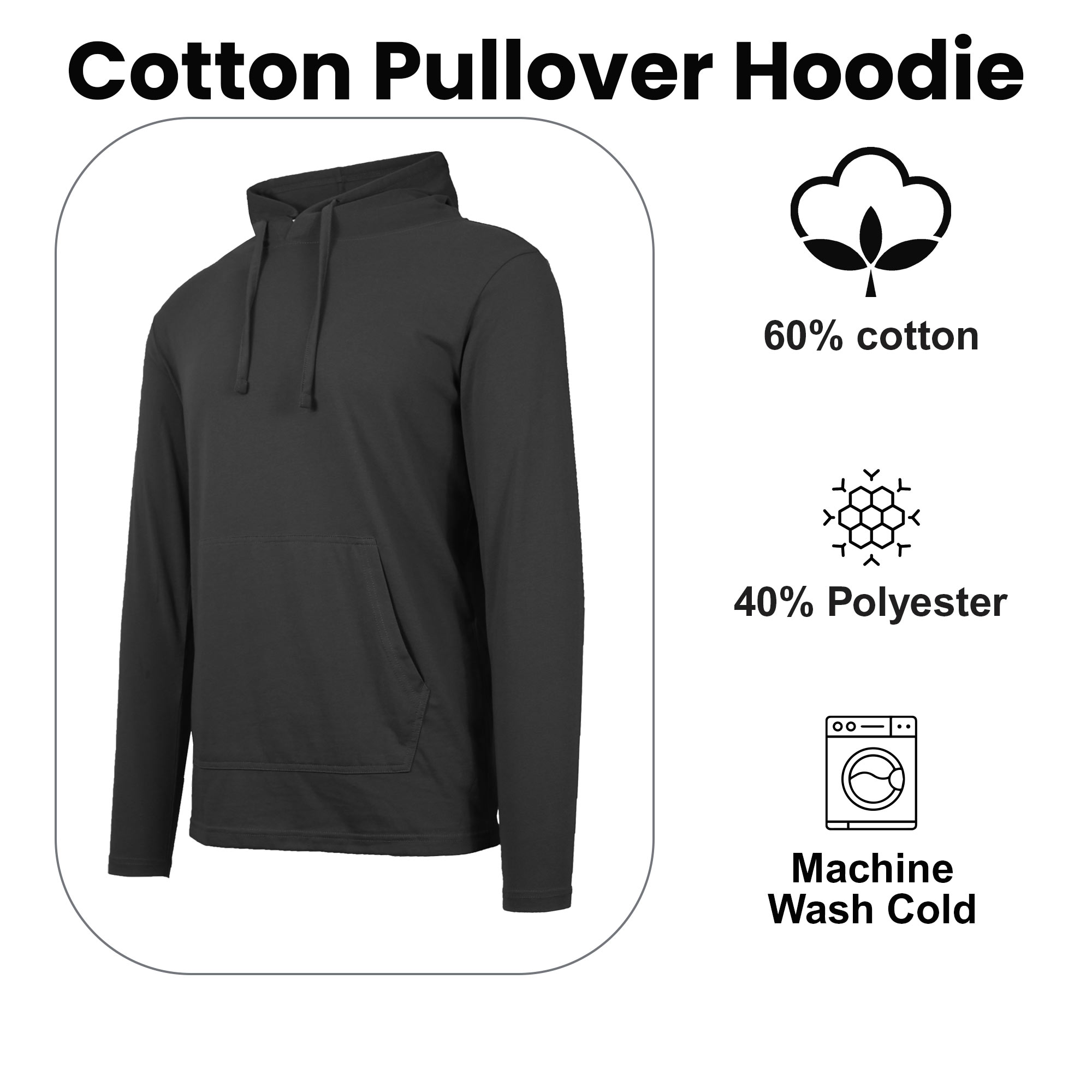 3Pk Asst Mens Cotton Pullover Hoodie - Gallery 11