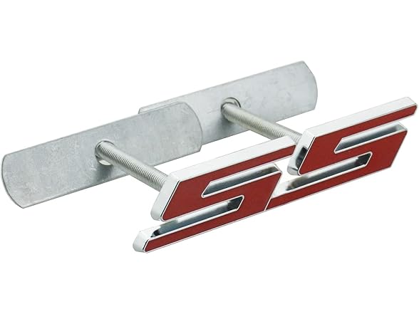 Front Grille SS Emblem Silver Red 1Pc