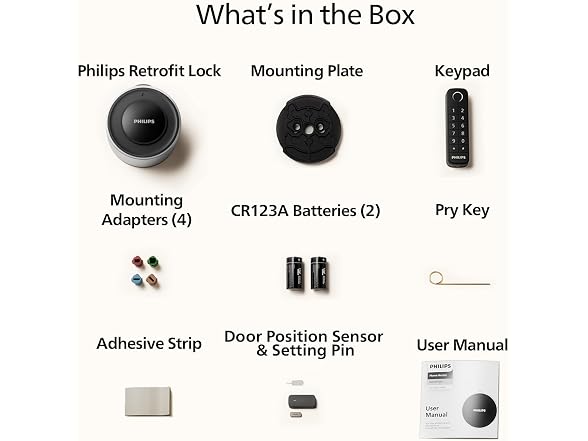 PHILIPS DDL230X-1HWP-SilverRetrofit Smart Lock with Keypa (Open Box)