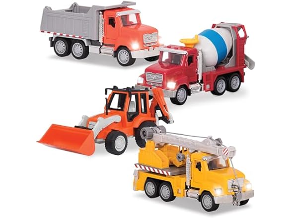 Driven by Battat – 4-Pack of 7 Toy Trucks