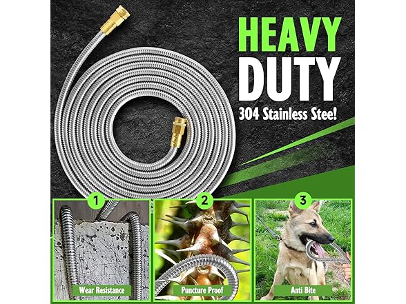 Dphkcey Metal Garden Hose 50FT