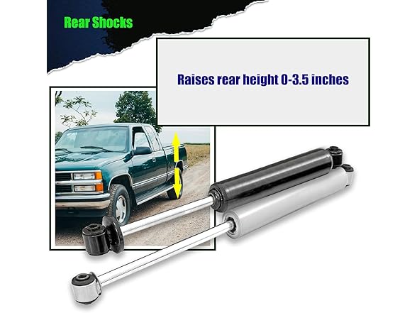 N3 Series 0-3.5" Pair of Rear Shock Absorbers