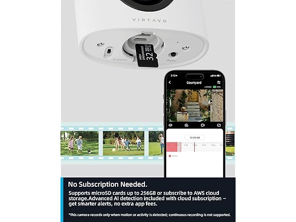 VIRTAVO SolarFlask 2K Outdoor Camera