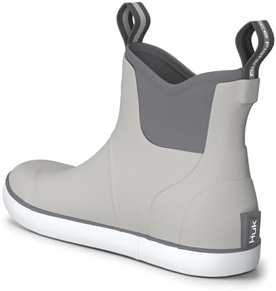 HUK Men's Rogue Wave Shoe, High-Performance Fishing & Deck Boot Rain, Solid-Grey, 10