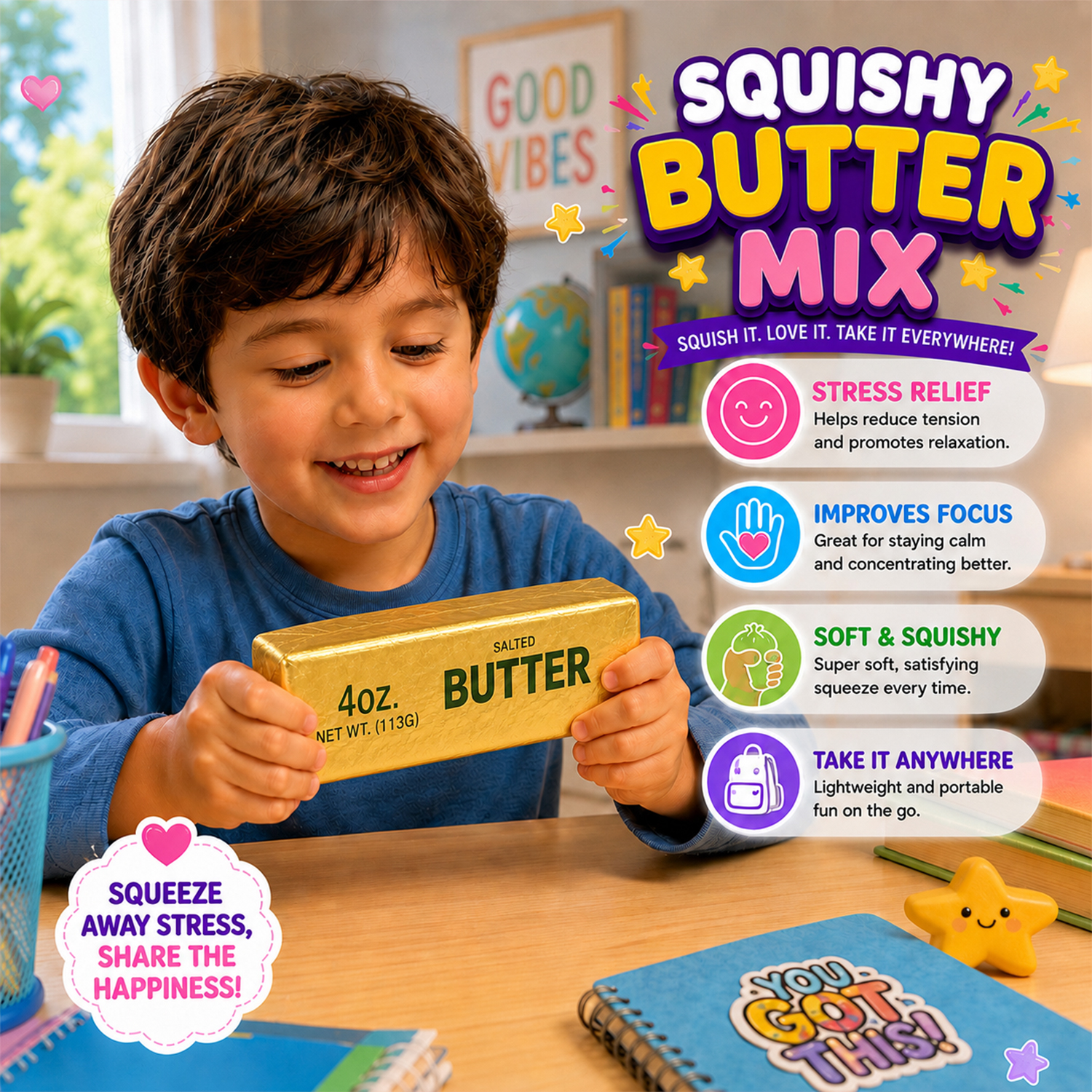 Twilight Squishy Sensory Toys Butter Mix - Gallery 13
