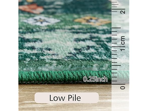 8x10 ft Green Washable Area Rug