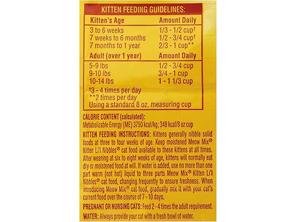 Meow Mix Cat Food, Kitten Formula, 3.15lbs
