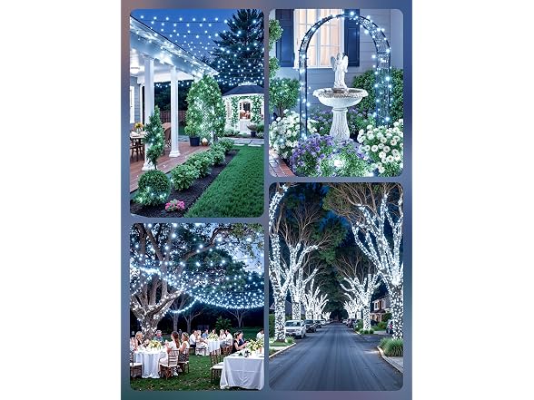 Brightown 2 Pack Solar String Lights Outdoor Waterproof, 80 FT 200 LED