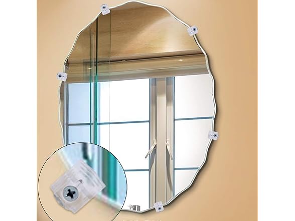 Aylifu Mirror Hanging Kit, 20 Pieces Clear