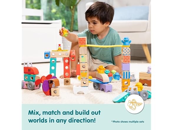 Melissa & Doug Wooden Building Blocks