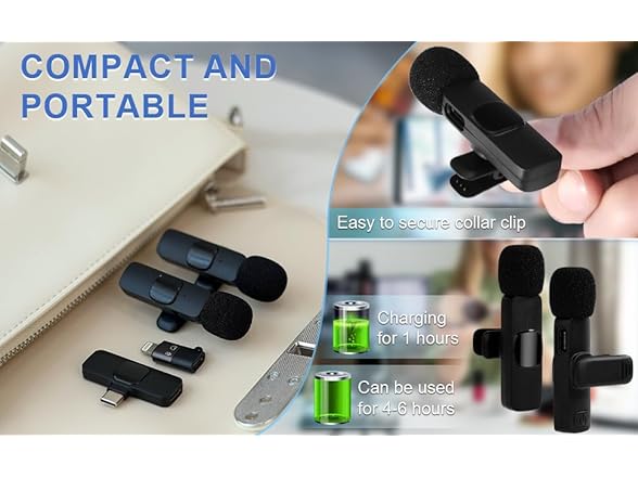 Ocdonor Wireless Lavalier Microphone