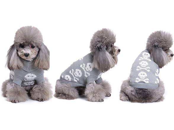 S-Lifeeling Skull Dog Sweater Holiday Hallow