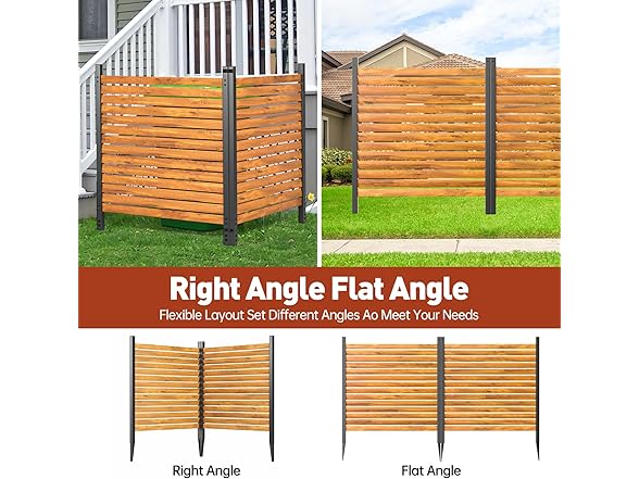 GREENER Privacy Screens 2PCS 38" W x 42" H Shutter Style