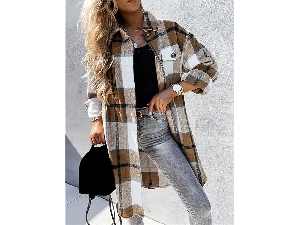 Yuemengxuan Women Casual Long Sleeve Button Coat