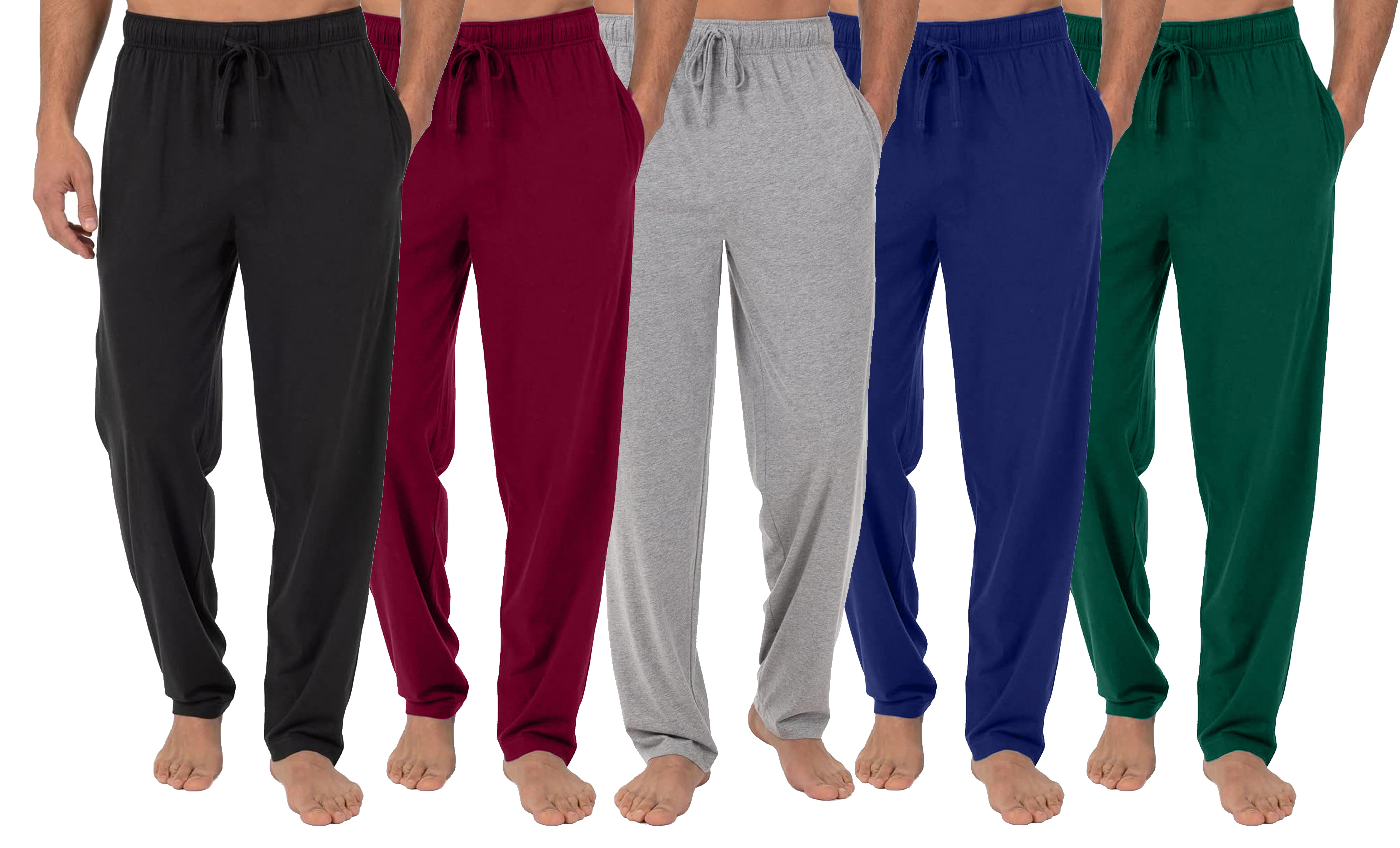 5Pk Asst Mens Classic Lounge Pants - Gallery 10